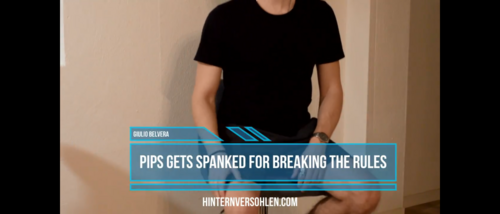 Pips gets spanked for breaking the rules (EN)