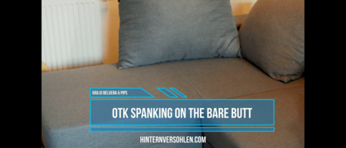 OTK spanking on the bare butt